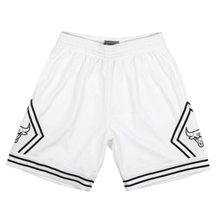 Men White Black Swingman Chicago Bulls Shorts