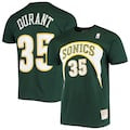 Youth Seattle SuperSonics Kevin Durant Mitchell & Ness Green Hardwood Classics Stitch Name & Number T-Shirt