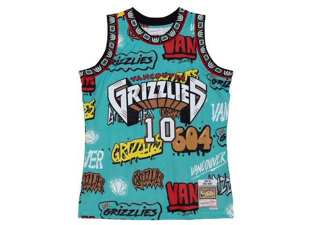 Men Slap Sticker Swingman Mike Bibby Vancouver Grizzlies 1998-99 Jersey