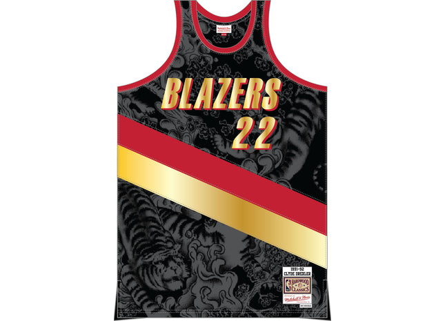 Men Water Tiger Men trial blazers drexler jersey