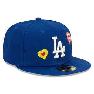 Men's Los Angeles Dodgers New Era Royal Chain Stitch Heart 59FIFTY Fitted Hat