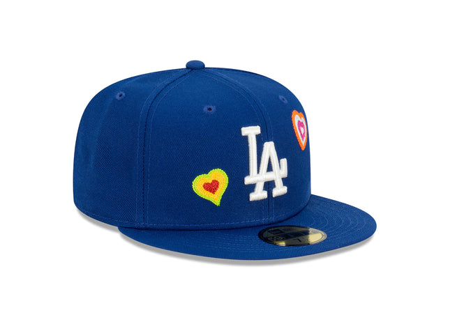 Men's Los Angeles Dodgers New Era Royal Chain Stitch Heart 59FIFTY Fitted Hat