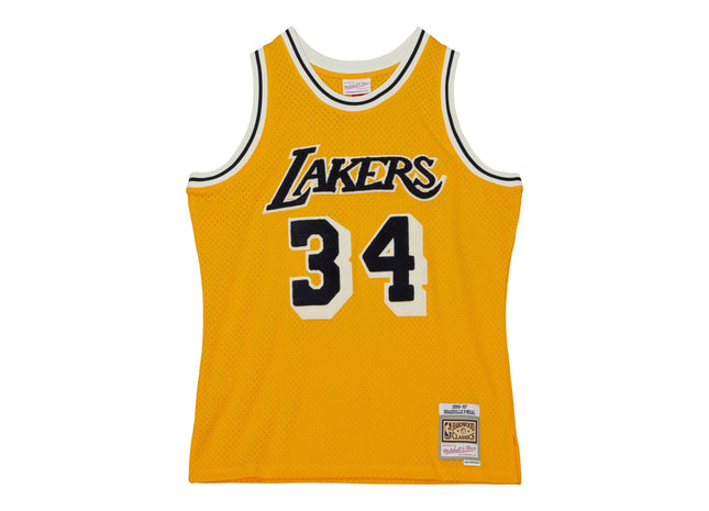 Men Off Court Chenille Swingman Shaquille O'Neal Los Angeles Lakers 1996-97 Jersey