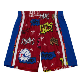 Men Slap Sticker Swingman Philadelphia 76ers 1996-97 Shorts