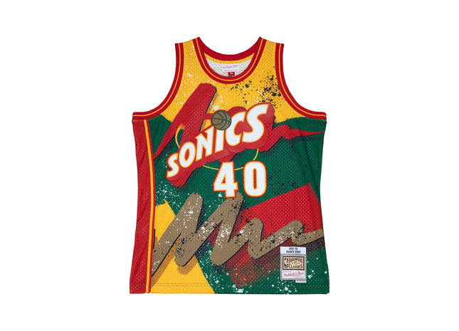 Men Hyper Hoops Swingman Shawn Kemp Seattle Supersonics 1995-96 Jersey