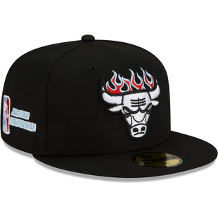Chicago Bulls New Era Eastern Conference Fire 59FIFTY Fitted Hat - Black