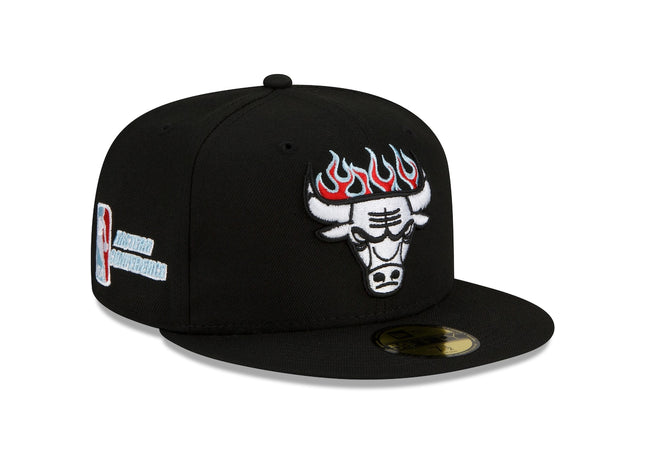 Chicago Bulls New Era Eastern Conference Fire 59FIFTY Fitted Hat - Black