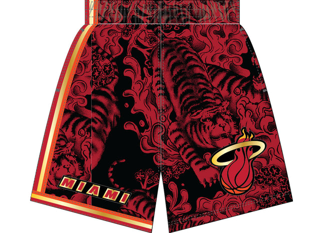 Men Water Tiger Men Miami Heat shorts