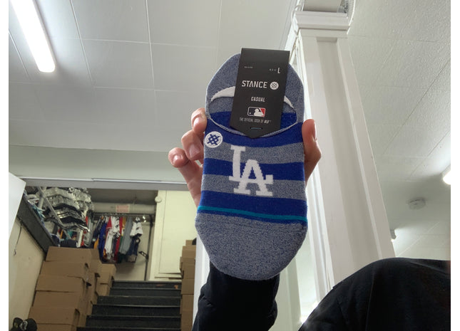Men Los Angeles dodgers twist no show socks